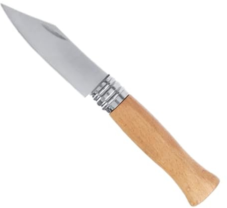 Genérico Navaja Plegable Hokem de Acero Inoxidable – Pocket Knife con Mango de Madera Natural y Anilla de Bloqueo – Navaja Multiusos Compacta para Camping, Senderismo, Outdoor y Uso Diario (Hokem)