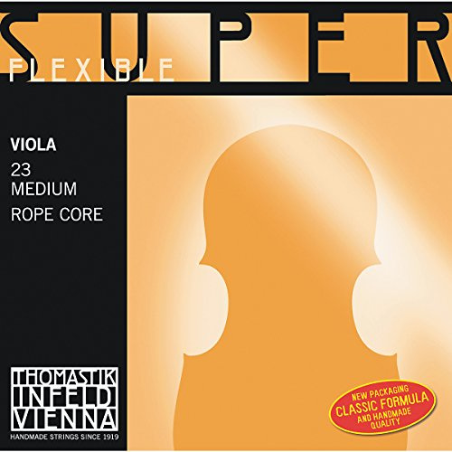 Thomastik Cuerdas para Viola Superflexible alma de cuerda juego 4/4 mediana acero-cromo