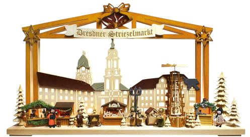 Ratags 3D-Schwibbogen groß, Striezelmarkt Dresden