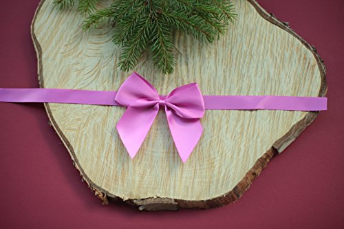 Schleifenparadies 2 Pinke Selbstklebende Geschenkschleife mit 40 cm langem Befestigungsband, Schleife Macht Ihr Geschenk zum Hingucker