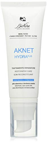 Bionike Aknet Hydra Plus - Trattamento Restitutivo con Acido Ialuronico, per Pelli a Tendenza Acneica, Idrata e Contrasta Secchezza e Fragilità, Dona Nutrizione e Riparazione, 40 ml