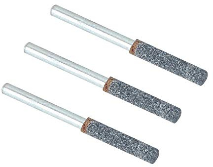 Piedra de Pulir para Motosierra,3 Piezas Afilador de Motosierra,Lima de Piedra de Rebaba para Afilador de Motosierra de Diamante de 4mm y 5/32 pulg,Cadena Motosierra para Mini Amoladora Eléctrica