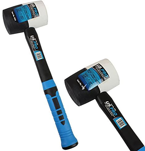 32oz Black/White Rubber Mallet Non Marking Hammer Face US Pro