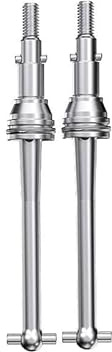 Jetwood 1:16 Scale RC Car Spare Parts Front/Rear Metal Drive Shaft CVD Set,2 Pcs, Upgrade Accessories RC Vehicle Rotor Shafts
