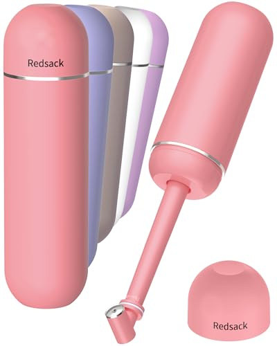 Tragbares Bidet für Reisen & Camping–Manuelle Spritzflasche (Peri-Flasche) | | 3-fache Auslaufsicherung | BPA-frei | Intimhygiene | Wochenbett | Ausziehbarer Sprüharm mit Düse | Für Damen & Herren–Rosa