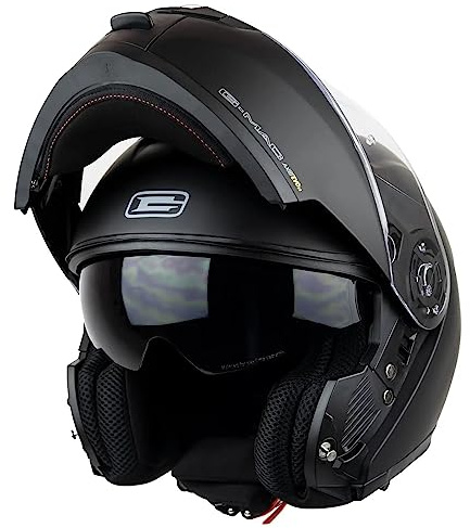 G-Mac Axis Evo 2.0 Modular Flip Up Front Motorcycle Motorbike Helmet Double Visor P&J Dual Homologated ECE 2206 Approved