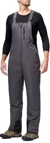DAFENP Herren Skihose Wasserdicht Gefüttert Schneehose Latzhose | Ski Bib Softshellhose Winter Warm Snowboardhose Overall mit Verstellbaren Hosenträgerhose