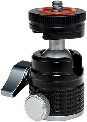 COSINE Mini trípode rótula con soportes universales de tornillo de 1/4 pulgadas para cámaras réflex digitales, trípodes flash, monopies, iluminación de refuerzo. Resistente, fácil de instalar.
