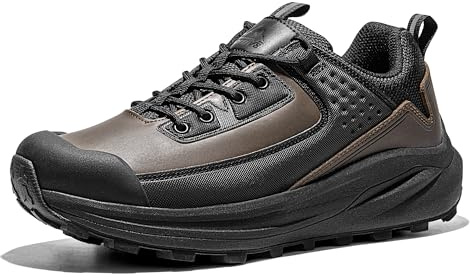NORTIV 8 Men's Waterproof Hiking Shoes Low Top Lightweight Outdoor Trekking Camping Trail Hiking Shoes