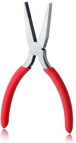 GOLD DEER Pinze a becchi piatti da 6 pollici con ganascia seghettata Pinze fini di precisione a becchi d'anatra Multiuso per la manutenzione Pinze a becchi piatti Pinze