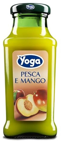 Yoga Succo di Frutta Pesca e Mango Confezione da 24 Bottiglie da 200 ml
