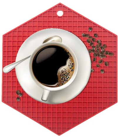 Sottopentola in silicone, resistente al calore, per uso alimentare, resistente al calore e multiuso, antiscivolo, antiscivolo, per presine da cucina, piatti caldi