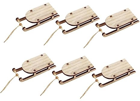 Cabilock 18stücke Miniatur Holzschlitten Tischdeko Für Weihnachten Und Bastelprojekte Dekorative Mini Sleighs Für Zuhause Und Büro Für Kreative Weihnachtsgestaltungen