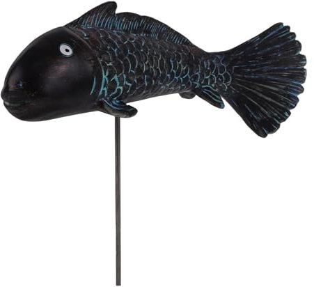 POPETPOP Ornement De Poisson Résine Décoration De Jardin Sculpture De Poisson Vivid Accessoire De Jardin pour Cour Et Extérieur