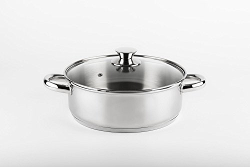 Vier CI32 Kochtopf aus Edelstahl 18/10, Durchmesser 32 cm, Induktion, Kochtopf aus Edelstahl 18/10.