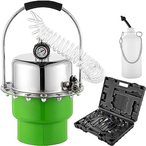 Kit de purge de frein à pression d'air pneumatique, outil de vidange d'huile de liquide de frein de voiture avec réservoir de 5l for la purge du système de frein et d'embrayage High Precision(Groen)