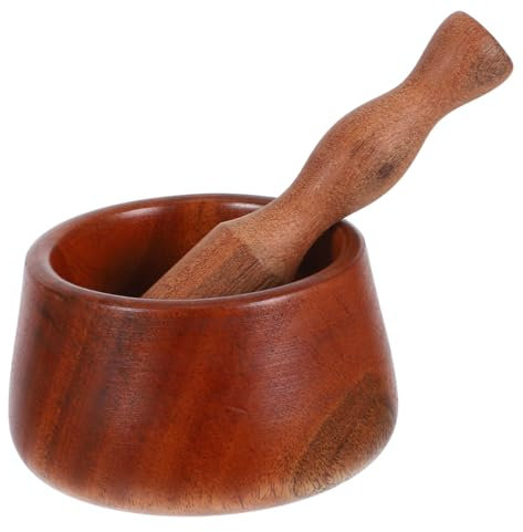 IMIKEYA Mortier En Bois Outil De Cuisine Pour Broyer Ail Et Épices Ensemble De Broyage Manuel