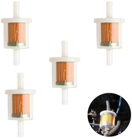 4 filtros de gasolina, filtro de combustible de gasolina, filtro de líquido universal para gasolina, filtro de combustible reutilizable