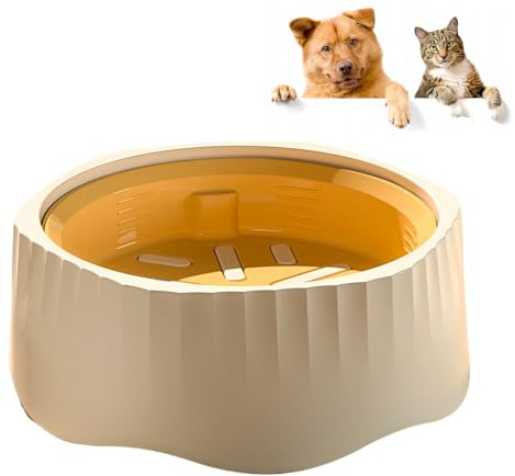 Cat Feeding Bowl, RoadLoo 1 Stück Anti-Sling Bowl Cat Dogs Wet Food Cat Bowls Slow Feeder Cat 2 In 1 Anti-Sling Bowl Cat Slow Feeding Dog Bowl Cat Bowl Reduces Swallowing and Overeating (White)