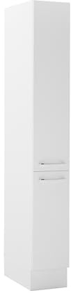 Stella Trading Turin Apothekerschrank für die Küche in Weiß - Geräumiger Küchenschrank mit viel Stauraum - 30 x 211 x 57 cm (B/H/T)