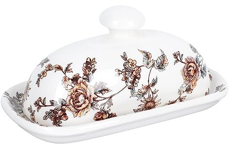 KICHOUSE Elegante Contenitore Per Burro in Ceramica Per Biscotti Al Formaggio Facile Da Pulire