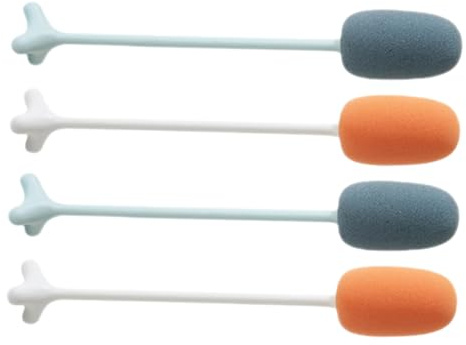 Yardwe 4 Pièces Goupillon Séchoir à Bouteilles Pastilles Nettoyantes Pour Bouteilles D'eau Égouttoir à Biberons Nettoyeur De Brosse à Bouteille D'eau Lave-biberon Éponge