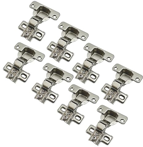 LIKERAINY 95 Grad Mittelanschlag Rahmen Scharnier 35mm Mini-Scharnier für Schranktür Kurzes Scharniere für Küchenschrank Kleiderschrank Möbel 8 Stück