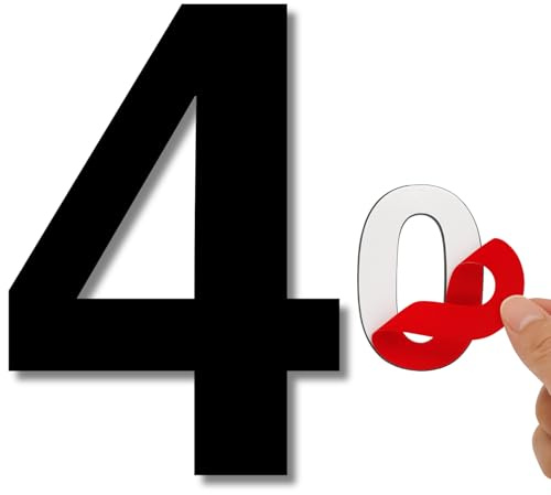 LEIASA | Número Adhesivo Casa - 100 mm - Acero Inoxidable 304 - Nº 4 - Número Apartamento Hotel - Enumeración Puertas - Número dirección - Exterior e Interior - Número 4 (4, 100 mm)