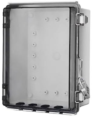 Outdoor Electrical Box Waterproof - Outlet Box with Clear Cover | Weatherproof Case with Lock for Electronics Security Power Project Outdoor
