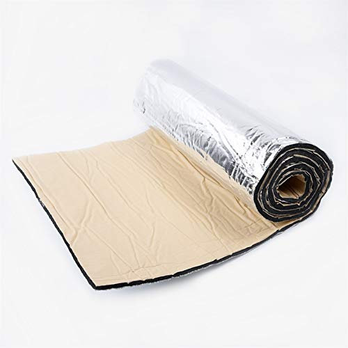 Isolant Phonique Voiture,Isolation Phonique Voitur 50x200cm Voiture hotte châssis Pare-feu Bouclier Thermique autocontrice de l'isolant Isolant Voiture Chaleur Thermique parsembles Anti-Bruit