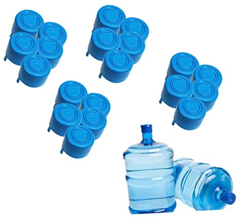 HYTROVE 20pcs Reusable Non Spill Water Jug Caps for Bottles Durable Sealing Caps for Home and Office Use Leakproof Design Reduces Waste