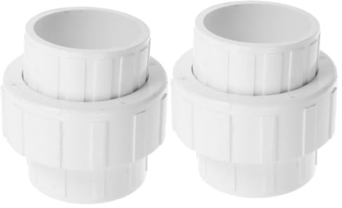Raccord Union Pvc Blanc 2 Pièces pour Plomberie Intérieure | Joint Torique Epdm, Design Coulissant, Convient aux Installations D’irrigation Systèmes de Piscine