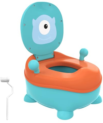Woobroo Potty Toilet Potties Traning Chair, Toilet Seat for Baby Boys Girls Toddler, for Ages 1-6 with Removable Urinal Pot, Splash Guard, Lid, Back Rest, Cleaning Brush