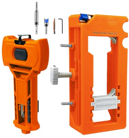 Door Hinge Router Jig | Door Hinge Mortise Installation Kit | Doors Hinges Jig and Template Installation Kit with Adjustable Lengths