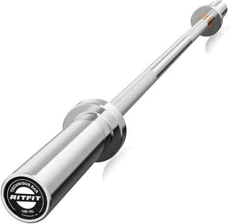 RitFit Olympia Langhantelstange 50mm, Hantelstange 120/150cm/200cm | für Kreuzheben, Kniebeugen, Bankdrücken, Fitness & Kraftsport