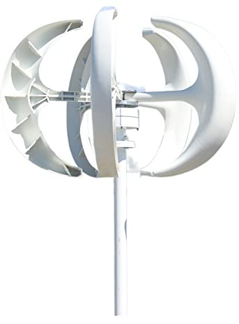 Aerogenerador Eolico Generador de turbinas eólicas Axi Vertical de 4000W y 5 aspas, linterna de 12V y 24V, Kit de Motor electromagnético for uso doméstico en farolas(Bianco,24V)