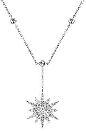 Kvinnligt silverhalsband Mode Meteor Pdant är personligt