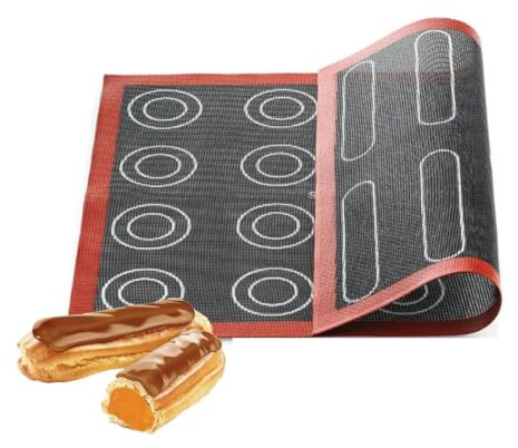 MIRKUZI Tapetes de Silicona para Hornear (40x30 cm), Tapete Microporoso para Horno, Reutilizable, Antiadherente, Papel de Horno Resistente al Calor, Apto para Hornear Pan y Pasteles