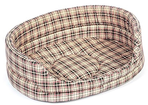 Danish Design Classic Check Abnehmbare Matratze Klettverschluss Traditionelles Bett Hunde/Welpen Slumber Bett 101 cm
