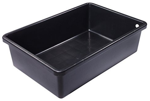 Laguna Rectangular Heavy Duty Black Plastic Basin 270l Rectangular Goldfish Tub