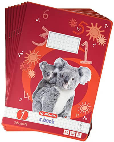 Herlitz Schulheft x.book A4, Lineatur 7, 1. und 2. Klasse, 16 Blatt, 10 Stück