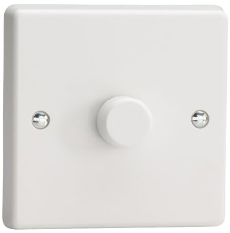 Varilight V-Pro Dimmer Switch Push on/Off 1 Gang White