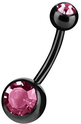 Piercingfaktor Bauchnabel Piercing Chirurgenstahl Zirkonia Doppel