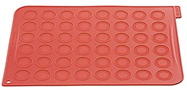 silikomart | MAC01 Stampo in Silicone per Monoporzioni MACARONS, Antiaderente, 24 Macarons, Confezione da 1 Stampo per Dolci, 300 x 400 h 1.5 mm, Made in Italy