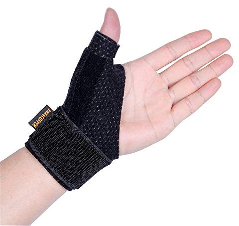 Thx4COPPER Reversible Thumb & Wrist Stabilizer Splint for Trigger Finger, Pain Relief, Arthritis, Tendonitis, Sprained, Carpal Tunnel, Breathable