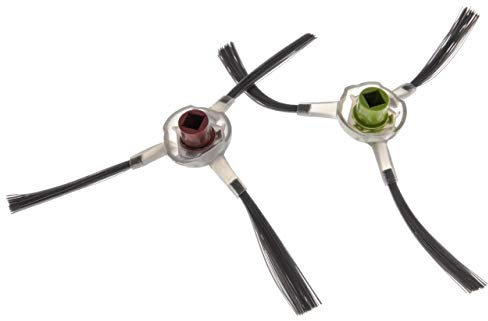 vhbw 2x Seitenbürste kompatibel mit Ecovacs Deebot Ozmo 950 | 930 Saugroboter - Reinigungsbürsten Set, links/rechts, grau / rot / grün
