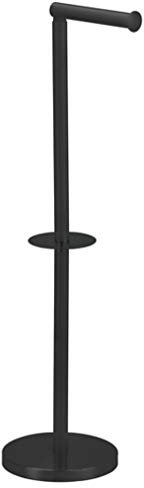 Porta carta igienica da terra MSV, nero opaco, 15 x 60 x 15 cm