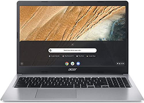 Acer Chromebook 315 Ordinateur portable 15,6 pour étudiants d'affaires, Intel Celeron N4000 jusqu'à 2,6 GHz, 4 Go DDR4, iPuzzle 32 Go eMMC, WiFi 802.11AC, travail à domicile, argenté/Chrome OS