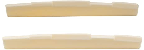 Musiclily Pro 73,15mm Gitarre Knochen Stegeinlage Elfenbein 2 Stück | Kompensierte, für 6-saitige Akustikgitarre