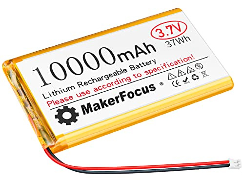 Seamuing Batería LiPo de 3,7V Recargable de 10000mAh con Placa ProtectoraIntegrada, Revestimiento de Aislamiento y Enchufe PH2.0A para Raspberry Pi UPS Board y Otros
